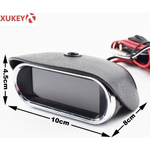 Digital Horizontal 2 in 1 LCD Water Temp Temperature Sensor 10mm 1/8 Voltmeter Volt Gauge 12V/24V For Car Truck Motorcycle