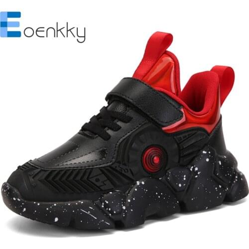2021 Autumn Leather Kids Sneakers Breathable Childrens Casual Shoes Chunky Tennis Boys Sneakers Waterproof Girls Shoes School