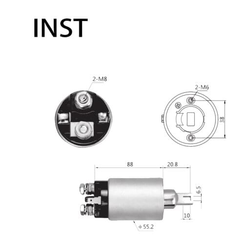 ELECTROMAGNETIC SWTICH SOLENOID FOR 12V 1.2KW E3TZ-11390-A 8599-24-736 MD191435 MD191437 M372X04171 MD611010 SC041 1520