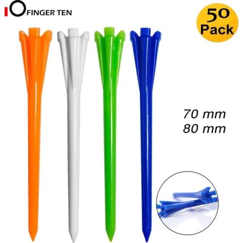New Upgrade Durable Plastic Golf Tees Pack of 50 Reduce Friction Side Spin Unbreakable Tee for Men Women