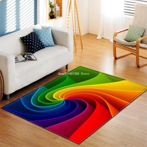 Geometric Abstraction Living Room Carpet Kids Room Carpet Christmas Home Bedroom Decoration Mats Hallway Floor 3D Large Rug
