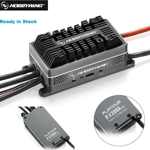 Hobbywing Platinum HV 200A V4.1 6-14S Lipo SBEC / OPTO Brushless ESC for RC Drone Quadrocopter Helicopter Aircraft