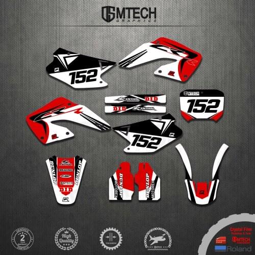 DSMTECH GRAPHICS Personalised Stickers Motorcycle Decos Kits For Honda CR250 CR125 2000 2001 125 CR 250CR CR125 CR250