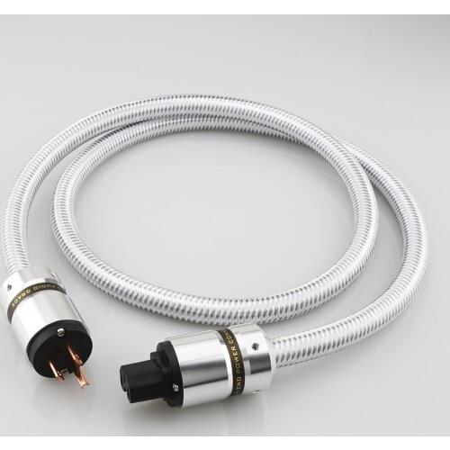 HiFi Audio AC Power Cable, Power Cord with 3-Prong US Version Gold Plated Plugs, 14AWG Audiophile Power Cord 125V 15A