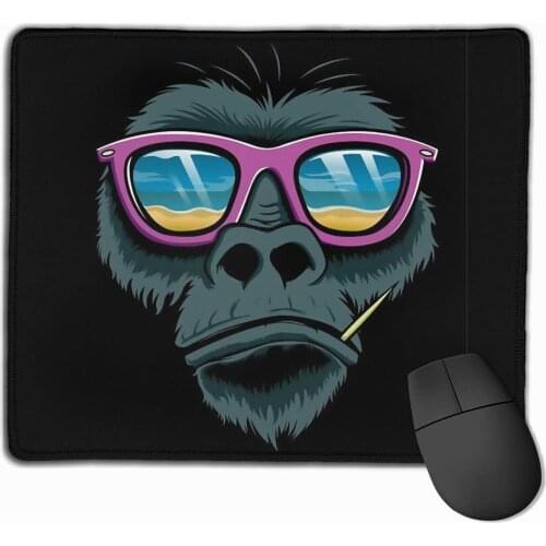Mouse Pad Customized Cool Gorilla Sunglasses Mouse Mat Non-Slip Rubber Base Mousepad for Computer Laptop PC Gaming Working