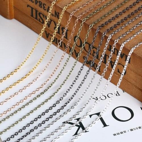 5meters/lot Width 2mm 2.5mm Metal Rolo Link Chains Bulk Gold Silver Color Necklace Bracelet Chain Findings For Jewelry Making