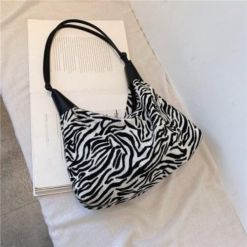 Fashion Zebra plush Women Shoulder Bags Messenger Bag Big Capacity Plush Bags Handbag Corssbody Bag Pocket Coin purse Package