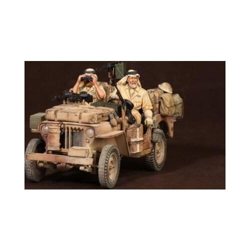 New Unassembled 1/35 North Africa Crew (2 figures) NOT HAVE CAR Resin Kit DIY Toys Unpainted resin model