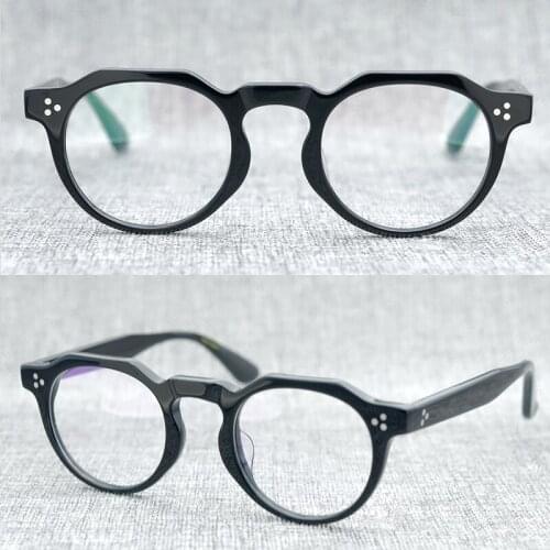 High Quality Acetate eyeglasses original Japan Handmade quality Whole-new design jelly color frame Hand rivet eyewear 516