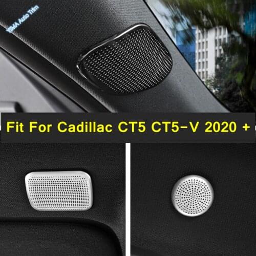 Window A Pillar Post & Car Roof Stereo Loudspeaker Tweeter Cover Trim Fit For Cadillac CT5 CT5-V 2020 2021 Interior Accessories