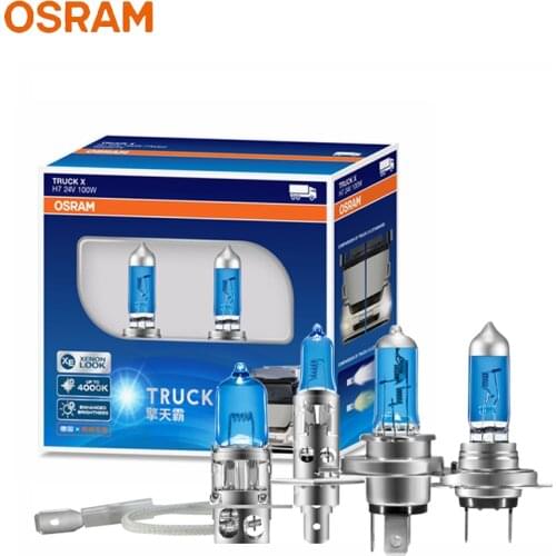 OSRAM H7 H4 H3 H1 24V Truck X 4000K High-Power 100W/130W Brightening And Whitening Halogen Lamp Headlights (Pair)