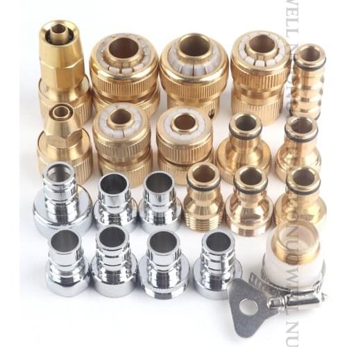 2pcs Washing Machine Connector Water Tap Adaptor Copper Faucet Joint Garden Watering Hose Accessories House Hold Pipe Adaptor