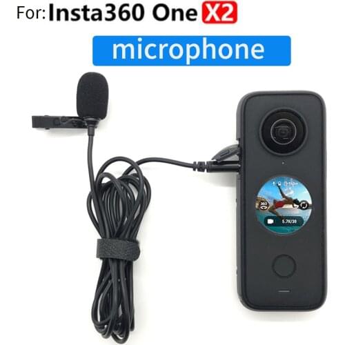 TUYU Type-C Lavalier microphone no need mic adapter For Insta360 one x2 camera Accessories hi-fi sound noise reduction