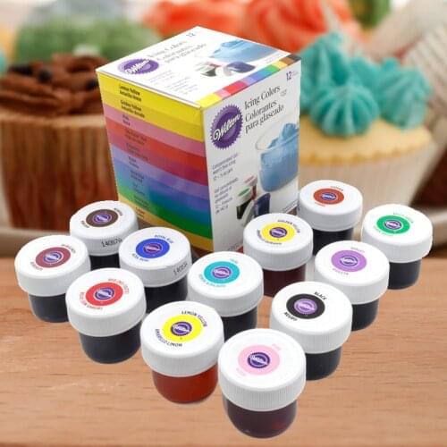 Wilton pigment 12 color set cream cake fondant baking edible coloring cake mold