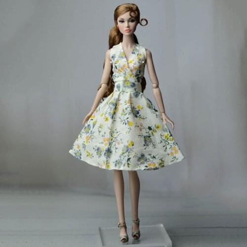Green Countryside Floral Dresses For Barbie Doll Clothes Evening Dresses Clothes For Barbie Dolls Outfits 1/6 Doll Accessories