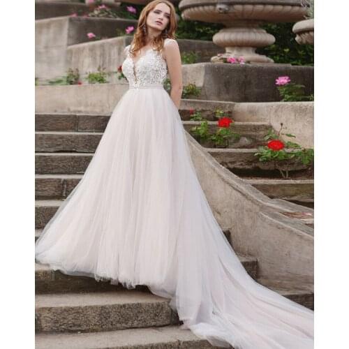 O-neck Wedding Dresses Princess Vestido de Noiva Appliques Bodice Robe de Mariee Luxury Suknia Slubna Bow Waist Trouwjurk