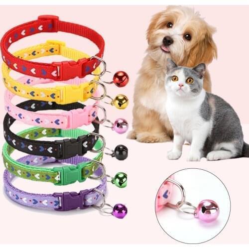 Dog Collar Adjustable Pet Dog Leash Reflective Pet Bell Collar Suitable For Cats And Small Dog Supplies Leash Accessories