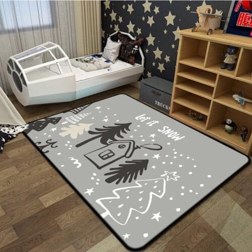 Christmas series carpet sitting room and bedroom rug coral fleece soft sofa rug household blankets MATS kids room tapete gift