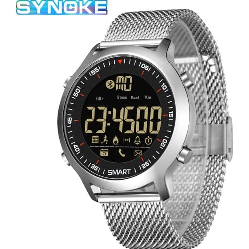SYNOKE Smart Watch Men 2019 Call Reminder Bluetooth Calorie Metal Strap IP67 Waterproof IOS Android relog inteligente hombre