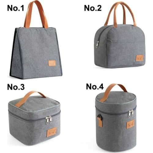 Lunch Cooler Bag Bento Box Container Portable Meal Prep Carrier Zipper Insulated Thermal Picnic Snack Food Tote Bags for Kids