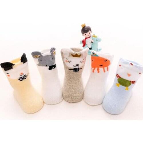 Baby Winter Socks 5pairs Newborn Baby Cotton Warm Calcetines Bebe Anti slip Socks for Kids Boys Girls Infantil Menina Socks