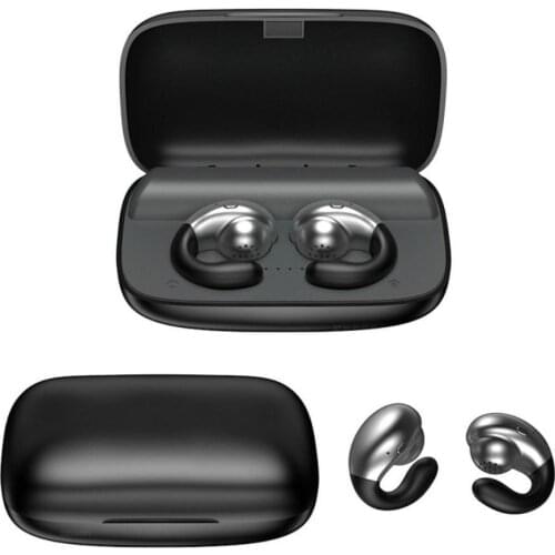 S19 TWS Bone Conduction Earphone Bluetooth 5.0 Wireless HIFI Sound Noise Reduction Music Headset with Mic 2200mAh Charge Case