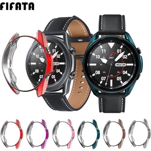 FIFATA TPU Protective Cover For Samsung Galaxy Watch 3 41mm 45mm Smart Watches Case Plated Soft Bumper Edge Frame Protect Shell