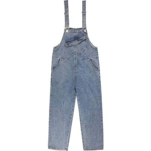 ZG1214 2020 Summer new Korean version women fashion loose girl denim students casual denim Jumpsuits cheap wholesale
