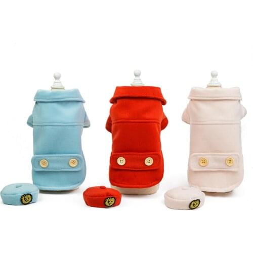 Winter Warm Pet Dog Clothes Soft Outfit For Small Dog With hat Puppy Coat Jacket