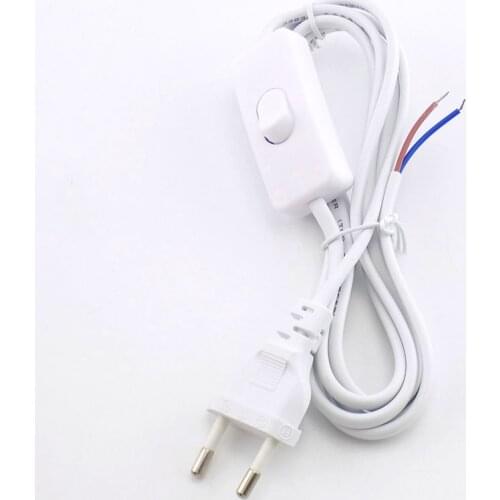 1.8m eclectic 110v-200v AC Power Supply Cable EU Euro extension cord Adapter 303 on/off switch US plug For led light bulb tube