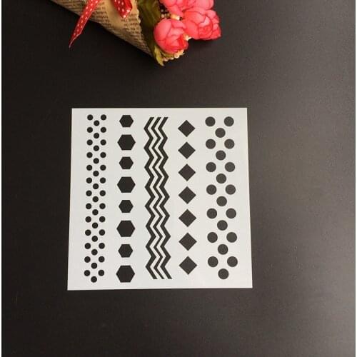 1 Sheet Layering geometry Stencils for DIY Scrapbooking/photo album Decorative Embossing DIY Paper Cards Crafts