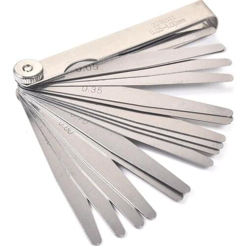 1 Set Metric Feeler Gauge 17/20 Blades 0.02-1.00mm For Measurements Tools