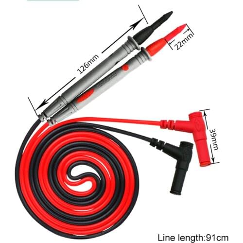 1 Pair 20A Silicone wire Pen Universal Probe Test Leads Pin for Digital Multimeter Needle Tip Multi Meter Tester Probe