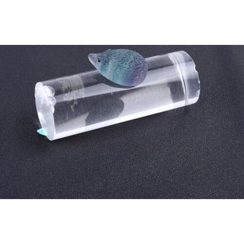 1Pc Natural Quartz Crystal Skull Carved Rainbow Fluorite Hedgehog Stone Healing Gemstone Home Decoration Figurine Small Ornament