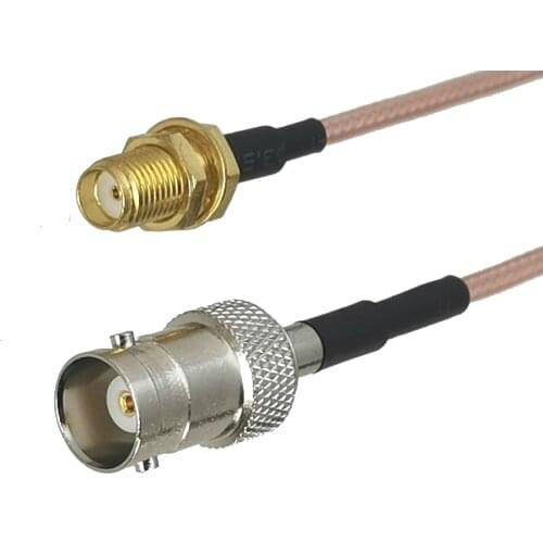 1Pcs RG316 SMA Female jack Bulkhead Nut to BNC Female jack Connector RF Coaxial Jumper Pigtail Cable For Radio Antenna 4inch~10M