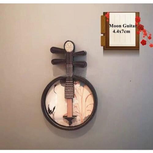 4pcs/set Chinese Classical Musical Instruments Magnet Home Decoration Creative Fridge Wall Magnets Refrigerator Stickers Decor