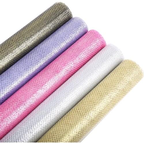 5Yard Korean Mermaid Net Gold and Silver Silk Hard Net Flower Art Packing Gauze Flower Shop Supplies