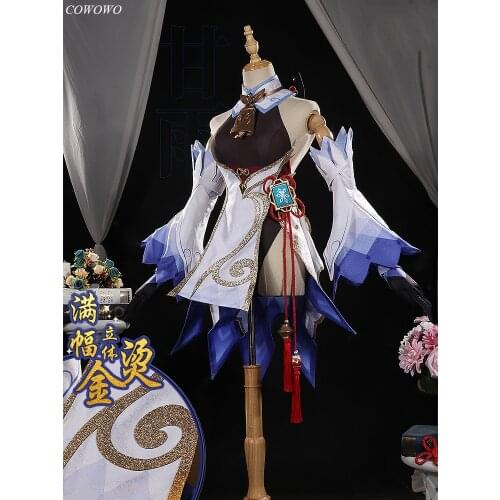 Anime! Genshin Impact Ganyu Game Suit Gorgeous Uniform Cosplay Costume Halloween Carnival Party Outfit For Women 2021 NEW