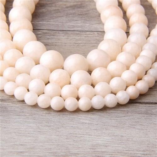 Natural Angle Stones Chalcedony Angelite Cream White Stone Crystal Loose Beads for Jewelry Making Necklace Craft DIY Accessories