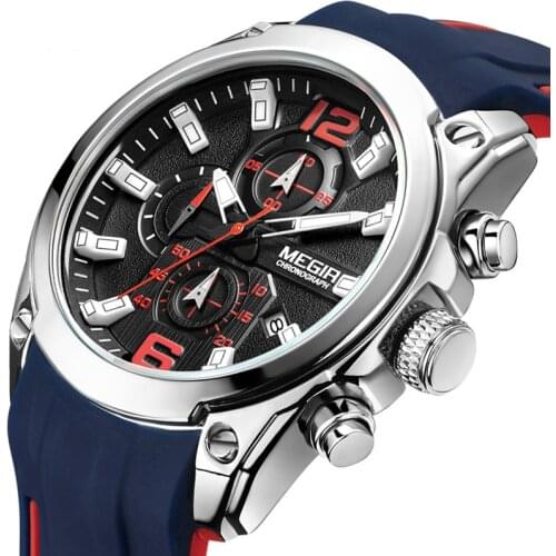 2021 Top Brand Luxury Mens Sports Quartz Watches Waterproof Wristwatch Multi-function Chronograph Calendar Watch Reloj Hombre