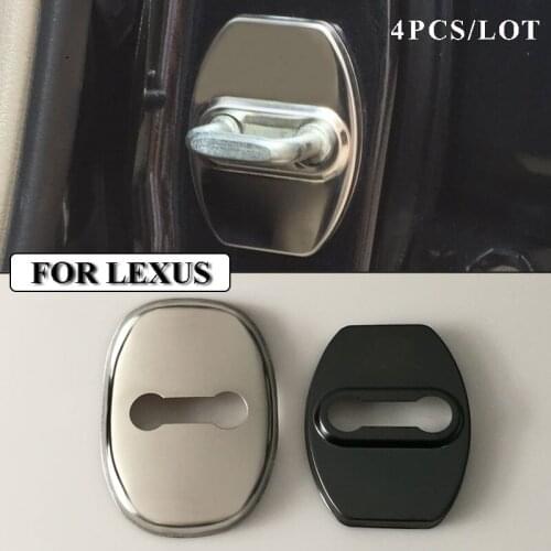 Ceyes Door lock Cover Car Styling Stainless Steel Sticker Case For 2012 2013 2014 For Lexus ES 250 IS300H Car-Styling 4Pcs/Set