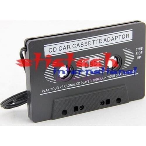 By dhl or ems 1000pcs Audio Car Cassette Tape Adapter Converter 3.5mm For Phone MP3 AUX CD Free Shipping with Track