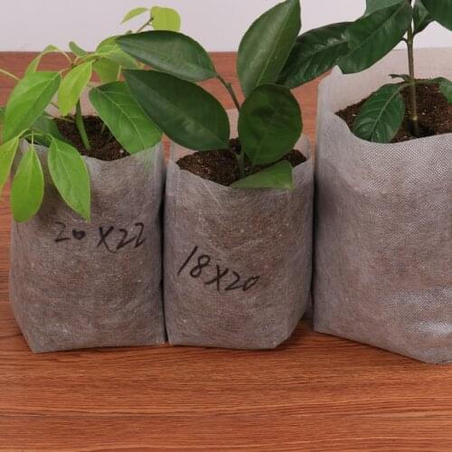100/50PCS Seedling Plants Nursery Bags Organic Biodegradable Grow Bags Fabric Eco-friendly Ventilate Growing Planting Bags