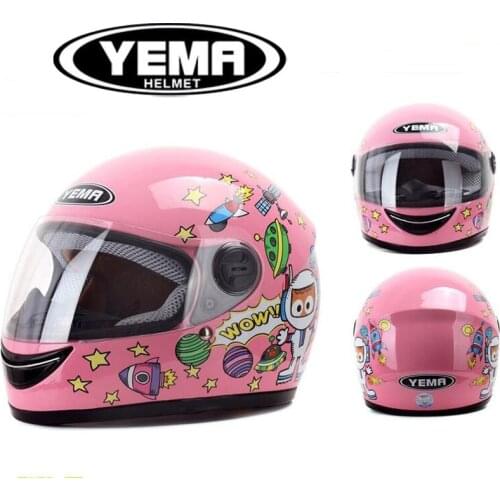Fashion Pink color children full face motorcycle helmet MOTO electric bicycle safety headpiece child kids motocross helmets ABS