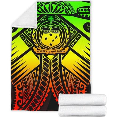 Samoa Premium Blanket Samoa Seal with Polynesian Tattoo printed Wearable Blanket Adults/kids Fleece Blanket Sherpa Blanket 02