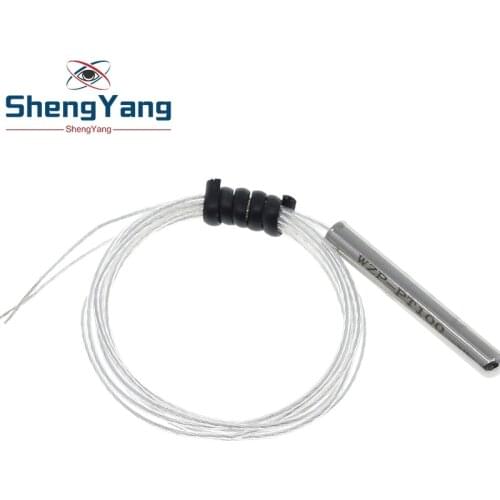 ShengYang PT100 Platinum Resister Temperature Sensor Waterproof Temp Probe -20~450 Celsius Insulated Shielding Fiberglass 50CM