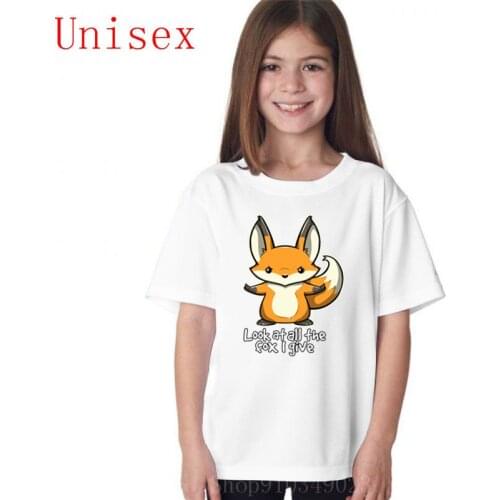 Look at All the fox I give white kid clothes children clothes boys clothes kids clothes girls 8 to 12 hot sale 100%cotton