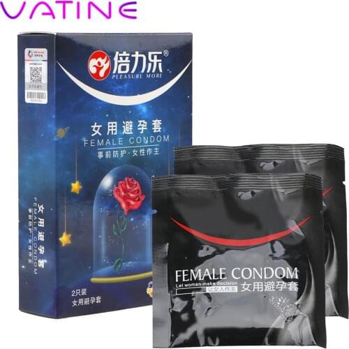 VATINE 2 Pcs/Box Condoms For Women Ultra-thin For Sex Intimate Products Sex Toys Female Condom