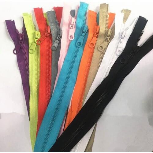 10PCS 28 Inch (70cm) Separating Jacket Zippers for Sewing Coat Jacket Zipper Heavy Duty Plastic Zippers Bulk 10 Colors Mixed