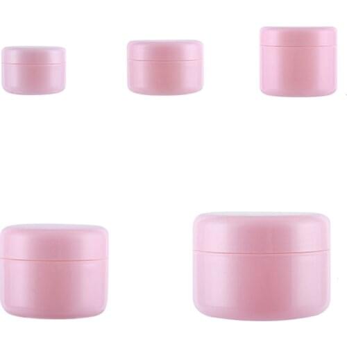 Pink Empty Cosmetic Container 10g 20g 30g 50g 100g Travel Face Cream Lotion Container Refillable Plastic Makeup Jar